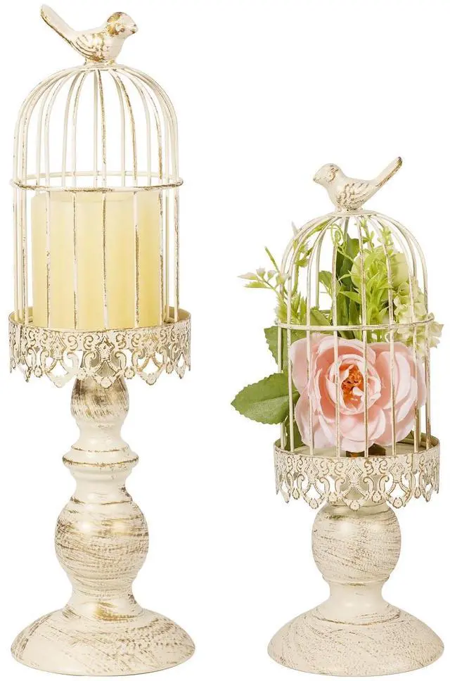 Main image of Pack of 2-Piece Birdcage Candle Holder, Vintage Candle Stick Holders, Wedding Candle Centerpieces for Tables, Iron Candlestick Holder Home Decor