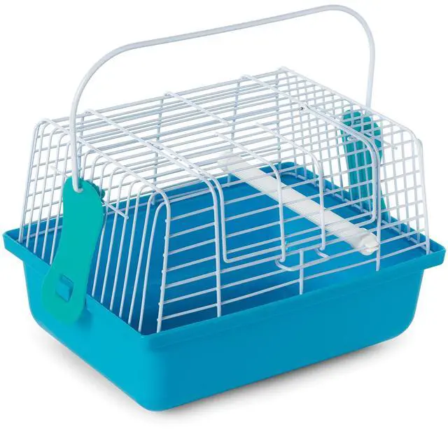 Main image of Travel Cage for Birds and Small Animals, Blue (SP1304BLUE) | Small Parakeet, Gerbil, & Rat Carrier, Easy Pet Transportation, Travel Bird Cage, Lightweight & Portable