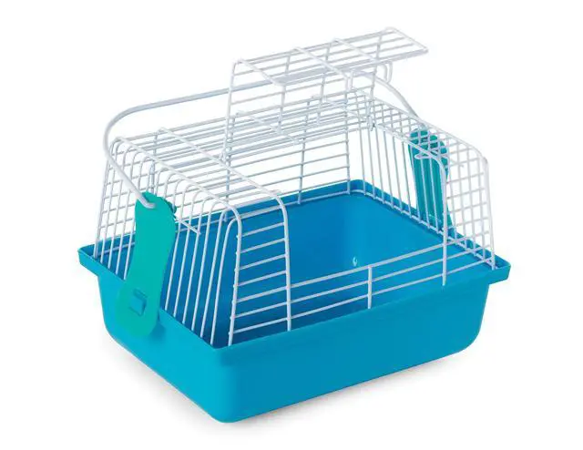 Alt view image 4 of 4 - Travel Cage for Birds and Small Animals, Blue (SP1304BLUE) | Small Parakeet, Gerbil, & Rat Carrier, Easy Pet Transportation, Travel Bird Cage, Lightweight & Portable