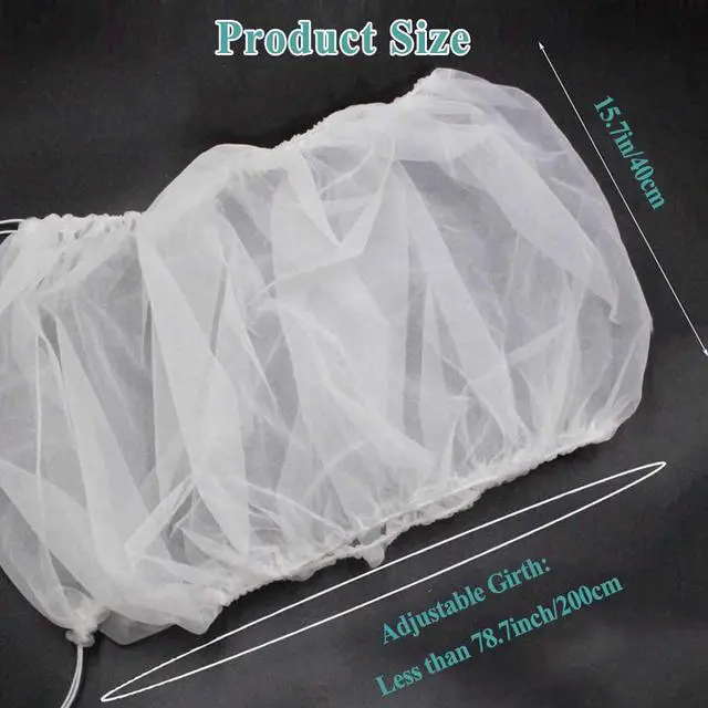 Alt view image 2 of 7 - Bird Cage Seed Cather,Universal Adjustable Birdcage Cover Skirt | Nylon Mesh Netting Parrot Parakeet Macaw African Round Square Cages Cover