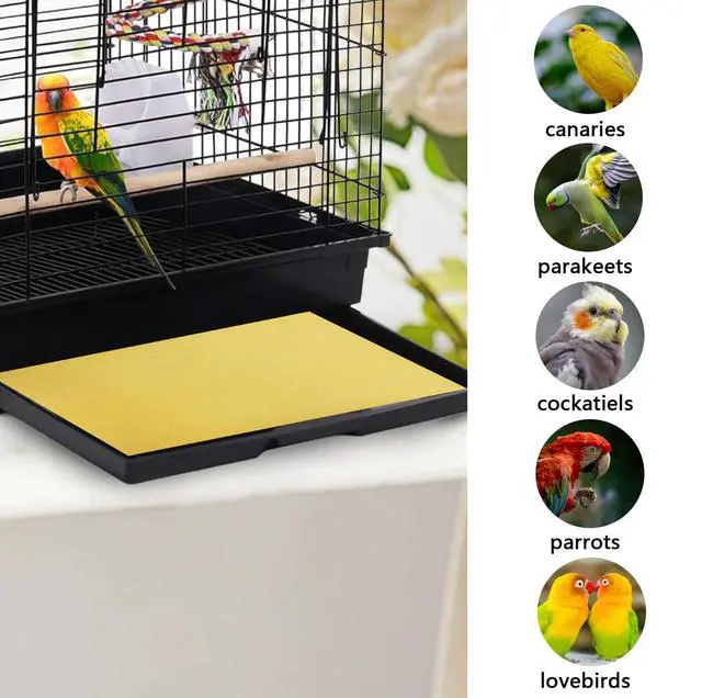 Alt view image 7 of 7 - 20PCS Gravel Paper for Bird Cage,16"x10" Cuttable Sand Paper Liners | Calcium Sandpaper for Hard-Billed Birds,Bird Cage Liners for Parrots,Cockatiels & All Your Feathered Friends