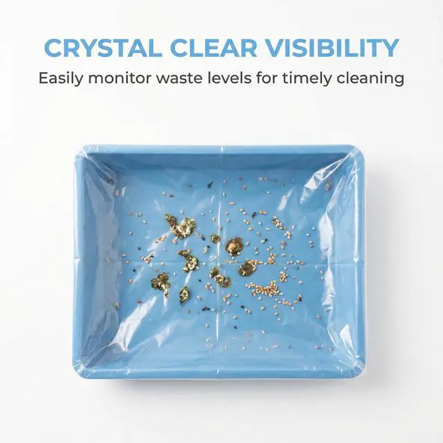 Alt view image 6 of 6 - 100 Pcs Universal Bird Cage Liners - 23X19 Inch Disposable Leak-Proof Elastic Edge Pet Cage Waste Bags for Most Bird Cages