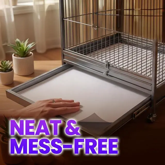 Alt view image 7 of 7 - Bird Cage Liners, 11 x 17 in, 120 Unprinted Sheets, Absorbent Paper | 120 unprinted newsprint sheets, 11 x 17 in, gray. Ink-free liners for bird cages and small pet enclosures. Trim to fit.