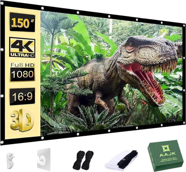 Main image of 150inch Outdoor Projector Screen Anti Crease Portable Movie Screen | Projector Screen Outdoor, Washable, 16:9, Foldable, Home Theater Outdoor Indoor, Support Double Sided Projection Screen