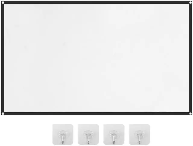 Main image of Projector Screen, 4K HD Home Movie Projection Screen, 60" Anti-Crease Theater Screens Indoor Outdoor