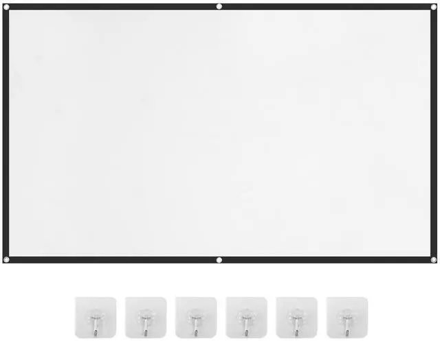 Main image of 72 Inch 16:9 Foldable Projection Screen with Hanging Hooks, Thickened Milk Silk Wrinkle-Free Projector Screen, Supports Front & Rear Projection Portable Movie Screen
