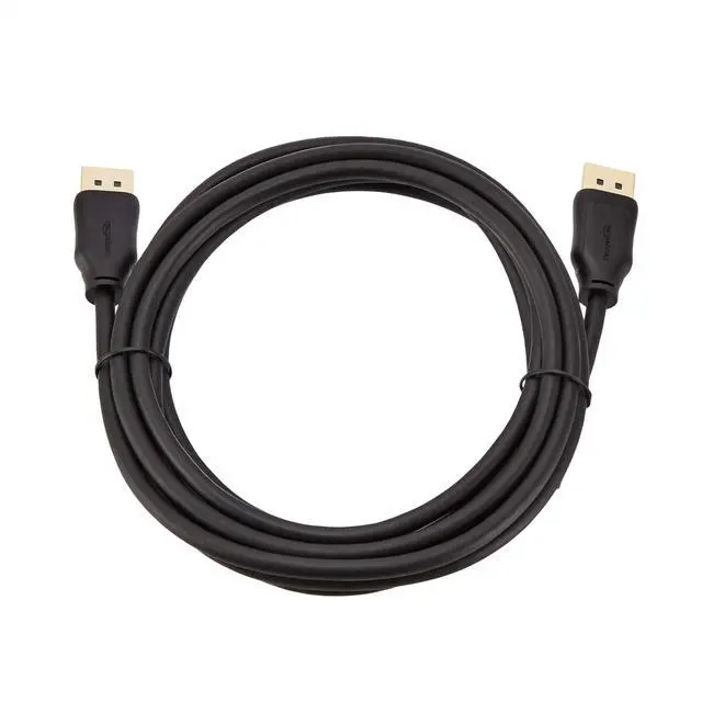 Alt view image 5 of 5 - DisplayPort to DisplayPort 1.2 Cable, 4K@60Hz, 2K@165Hz, 2K@144Hz, High Refresh Rate, Gold-Plated Connectors, 10 Feet, Black