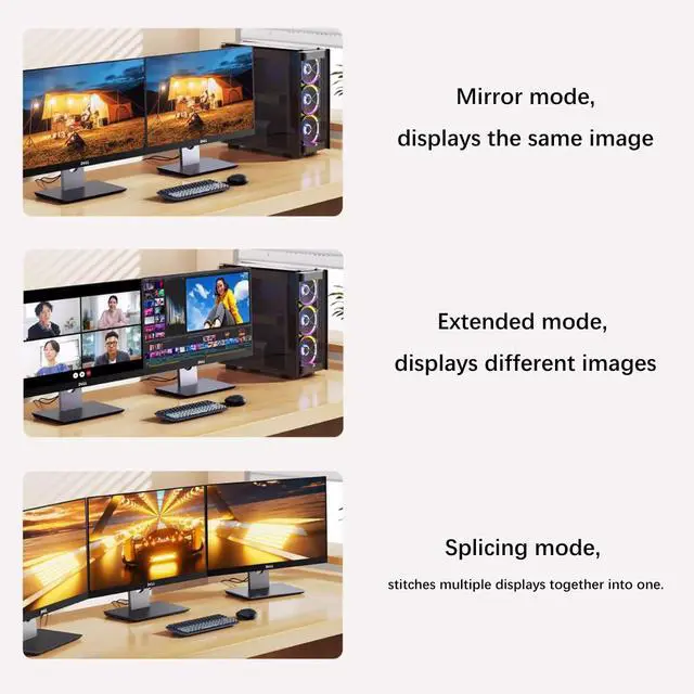 Alt view image 5 of 5 - DisplayPort Cable 1.4,8K DP Cable 3.3ft (8K@60Hz, 4K@240Hz, 2K@1800Hz) HBR3 Support 32.4Gbps, HDR, Braided Display Port for Gaming Monitor, Graphics, PC (1M)
