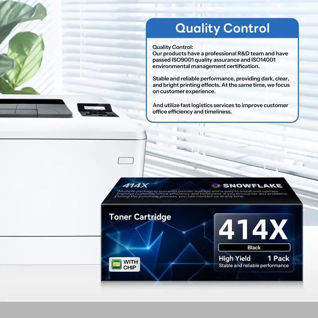 Alt view image 5 of 6 - 414A 414X Toner Cartridges Compatible 414A 414X W2020A W2020X Replacement for HP Color Pro MFP M479fdn M479fdw M454dw M454dn M479 M454 (1 Black)