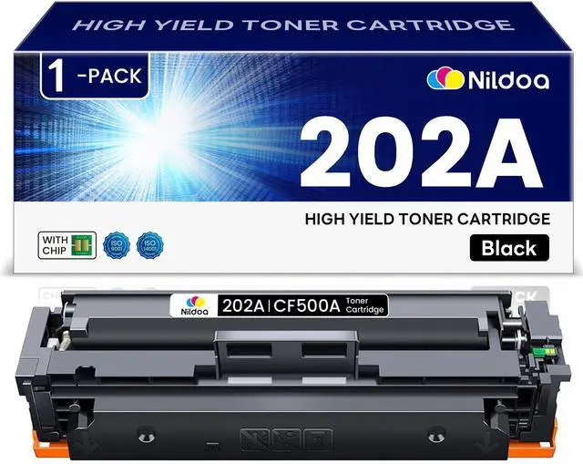 Main image of 202A CF500A Black Toner Cartridge Replacement for HP 202A CF500A Color Pro M254dw; Color Pro MFP M281cdw M281fdw Printer Ink 1 Pack