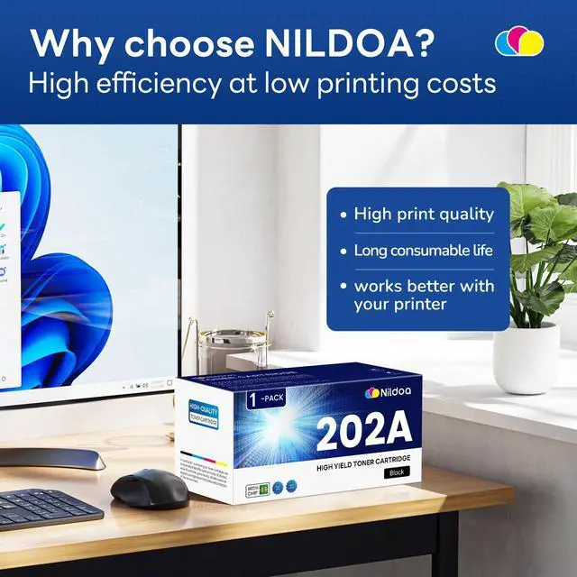 Alt view image 7 of 7 - 202A CF500A Black Toner Cartridge Replacement for HP 202A CF500A Color Pro M254dw; Color Pro MFP M281cdw M281fdw Printer Ink 1 Pack