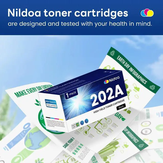 Alt view image 6 of 7 - 202A CF500A Black Toner Cartridge Replacement for HP 202A CF500A Color Pro M254dw; Color Pro MFP M281cdw M281fdw Printer Ink 1 Pack
