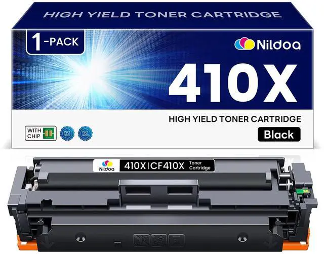 Main image of 1 Pack 410X CF410X Black Toner Cartridge Replacement for HP 410X CF410X