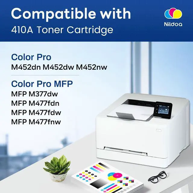 Alt view image 2 of 7 - 410A CF412A Yellow Toner Cartridge Replacement for HP 410A CF412A | Works with Color Pro M452 Series; Color Pro MFP M377, M477 Series 1 Pack