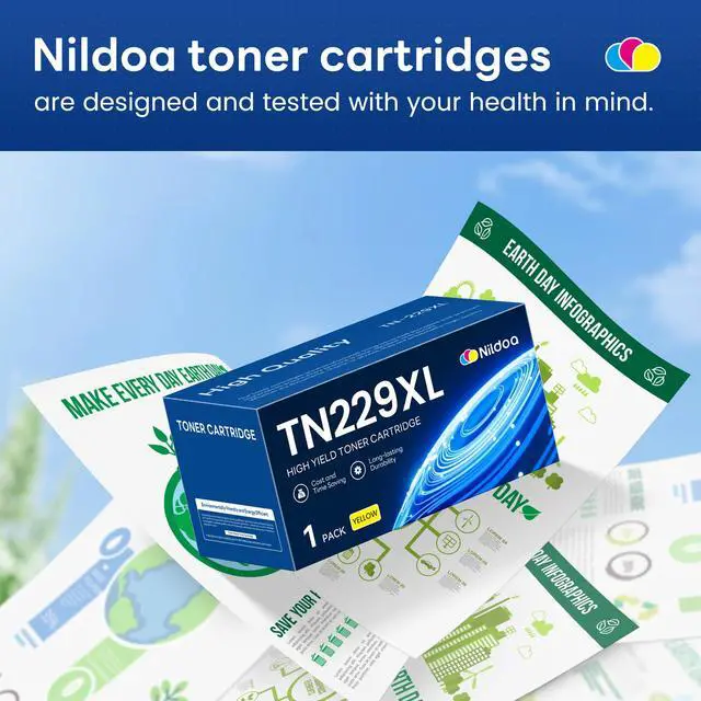 Alt view image 6 of 7 - TN229XL Toner Cartridge Yellow 1 Pack Replacement for Brother TN229XLY | TN-229XL MFC-L3720CDW MFC-L3780CDW HL-L3280CDW Printer Ink Cartridge