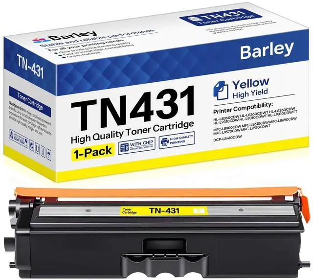 Main image of TN431Y TN-431Y Compatible TN431 TN-431 Yellow Toner Cartridge Replacement for Brother MFC-L8900CDW MFC-L8610CDW HL-L8360CDW Printer (1 Yellow).