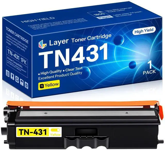 Main image of TN431Y TN-431Y Toner Cartridge Compatible TN431 Yellow Toner Replacement for Brother TN431 MFC-L8900CDW HL-L8360CDW HL-L8260CDW HL-L8360CDWT Printer (Yellow,1 Pack)