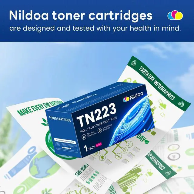 Alt view image 6 of 7 - TN223 TN223M Toner Cartridge Magenta Replacement for Brother TN-223 | TN-223M MFC-L3710CW MFC-L3750CDW MFC-L3770CDW HL-L3210CW HL-L3230CDW Printer Ink, 1 Pack