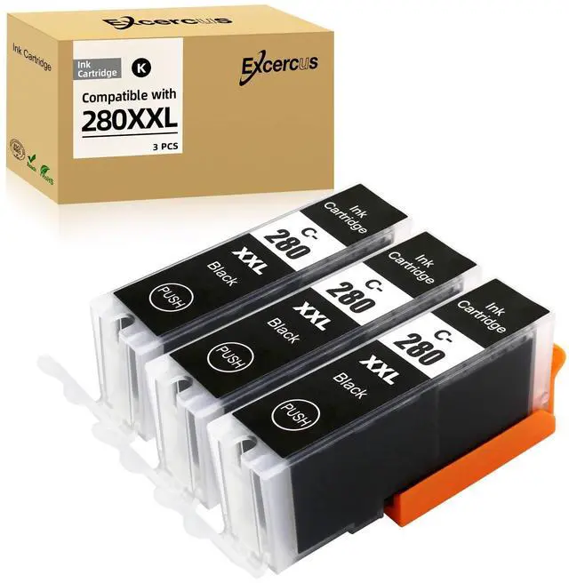 Main image of Compatible Ink Cartridge Replacement for for Canon pg280 bk PGI-280 PGI-280XXL BK Black Ink TankWorks for PIXMA TR7520 TR8520 TR8620 TS6120 TS6320 TS8220 TR8622 TS9120 Printers3Pack