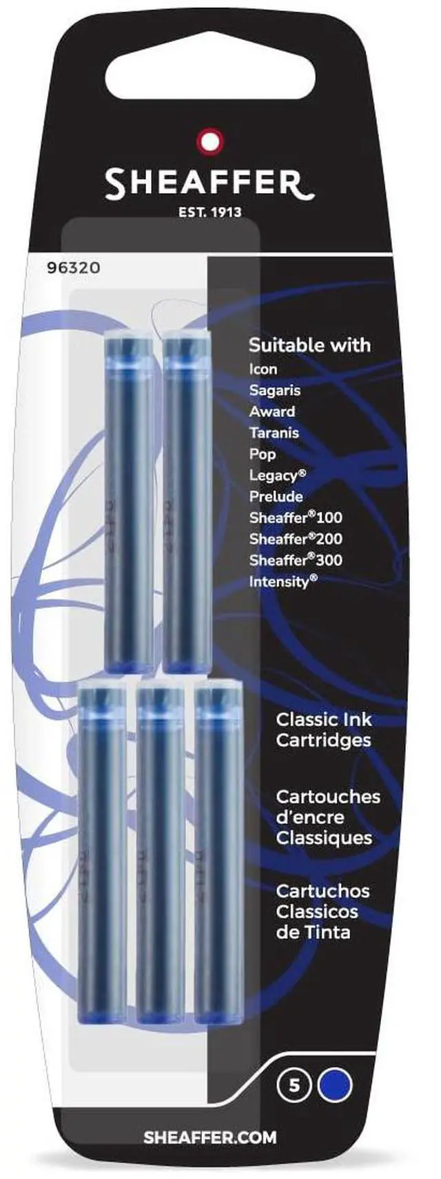 Main image of Skrip Fountain Pen Classic Ink Cartridge - Deluxe Blue (five per card)