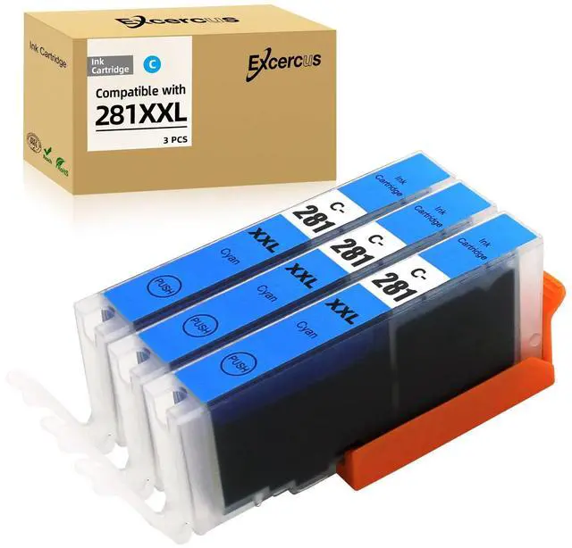 Main image of CLI-281 Cyan Ink Cartridge Replacement for Canon CLI-281XXL 281XXL 281 Cyan Use for Canon PIXMA TS6320 TR7520 TS8120 TS8320 TR8520 TS9120 (3X CLI-281XXL C)