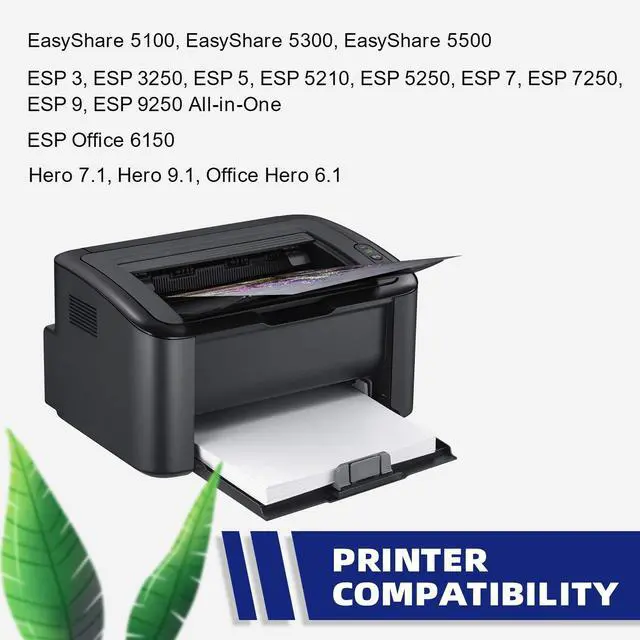 Alt view image 3 of 7 - Compatible Kodak Printer Ink Cartridges 10B 10C Combo Pack | for Kodak ESP3250 ESP5250 5100 5300 5500 6150 ESP3 ESP5 ESP7 ESP9 Hero 7.1, 9.1 (10B Black, 10C Color)