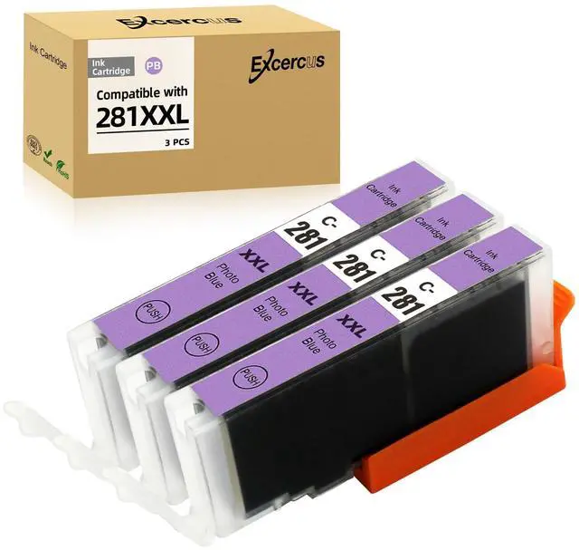 Main image of CLI-281 PB Photo Blue Ink Cartridge Replacement for Canon CLI-281XXL 281XXL 281 Ink cartridges Use for Canon PIXMA TS8120 TS8220 TS8320 TS8322 TS9120 Printers(3X CLI-281XXL Photo Blue)