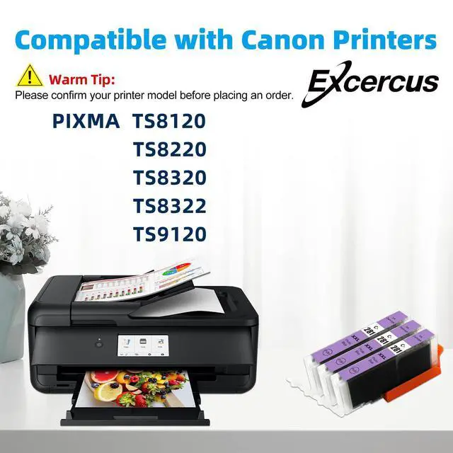 Alt view image 2 of 7 - CLI-281 PB Photo Blue Ink Cartridge Replacement for Canon CLI-281XXL 281XXL 281 Ink cartridges Use for Canon PIXMA TS8120 TS8220 TS8320 TS8322 TS9120 Printers(3X CLI-281XXL Photo Blue)