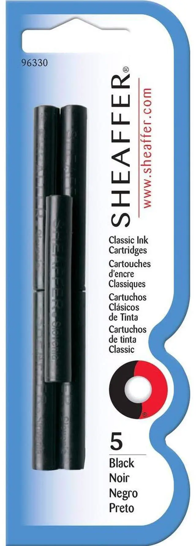 Main image of Skrip Fountain Pen Classic Ink Cartridge - Black (five per card)