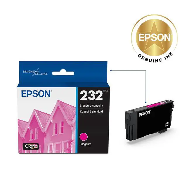 Alt view image 2 of 6 - 232 Claria Ink Standard Capacity Magenta Cartridge (T232320-S) Works with Workforce WF-2930,2950 and Expression XP-4200, 4205