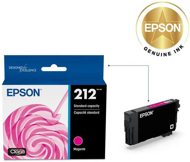 Alt view image 2 of 6 - 212 Genuine Ink Standard Capacity Magenta Cartridge T212320 | Works With WorkForce WF-2830 WF-2850 Expression XP-4100 XP-4105 Inkjet Printers