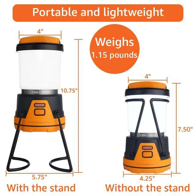 Alt view image 7 of 7 - Rechargeable LED Camping Lantern - Power Outages, Hurricanes, Emergency, Hiking, Outdoor - Bright Battery Powered Electric Survival Light with Built-in Power Bank- Portable and Waterproof Camp Lantern