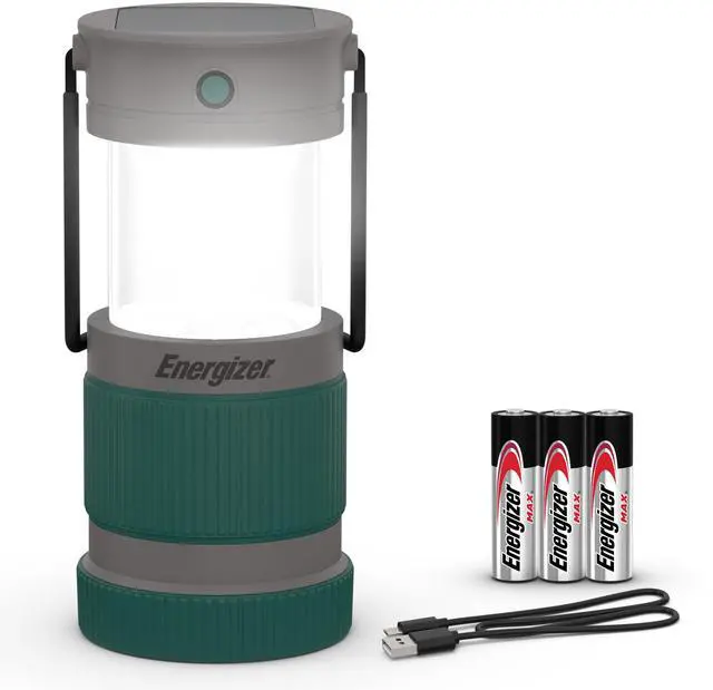 Main image of S-500 Hybrid Power Camping Lantern, Solar, Rechargeable, or AA Battery Powered, IPX4 Water Resistant Bright LED Lantern