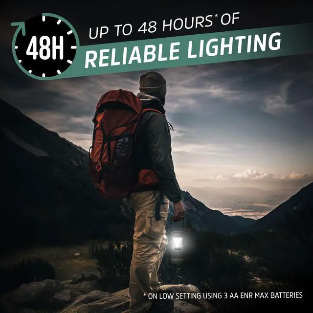 Alt view image 7 of 7 - S-500 Hybrid Power Camping Lantern, Solar, Rechargeable, or AA Battery Powered, IPX4 Water Resistant Bright LED Lantern