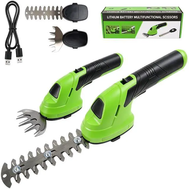 Main image of Cordless Grass Shear & Shrubbery Trimmer - 2 in 1 Handheld Electric Grass Trimmer Hedge Shears/Grass Cutter,for Garden