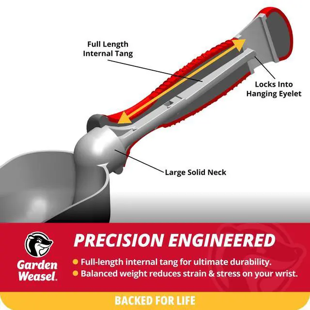 Alt view image 6 of 7 - Oversized Potting Scoop for Soil Digging Planting Gardening | Heavy duty steel scoop for transplanting, moving soil & potting mix. Mini shovel design for garden beds & container planting