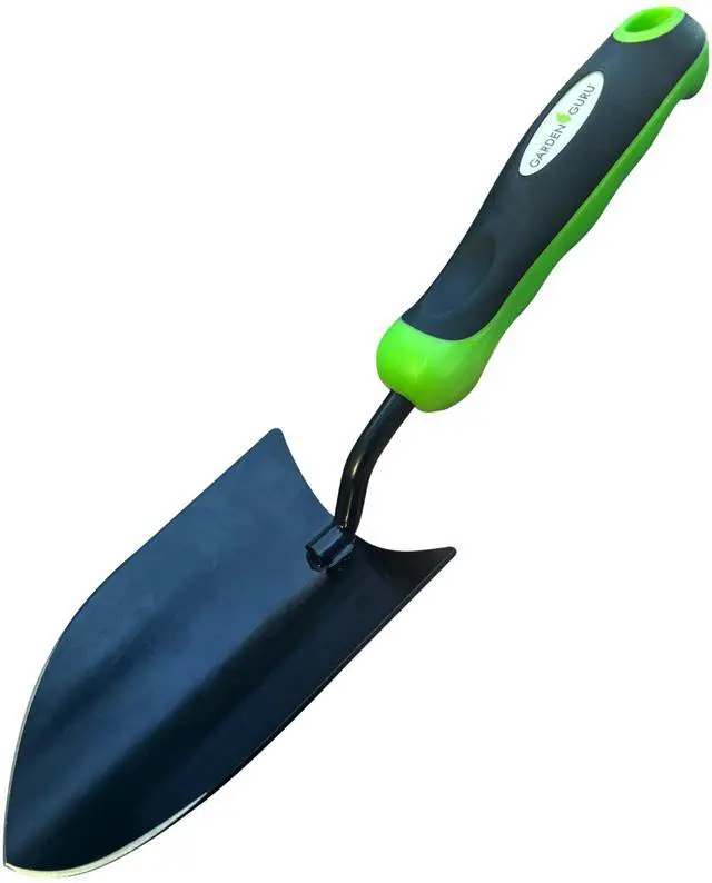 Main image of Garden Guru Heavy Duty Garden Trowel Hand Shovel for Gardening Strong Carbon Steel Hand Trowel with Ergonomic Non-Slip Handle Perfect for Digging, Planting, Transplanting, and Cutting Roots