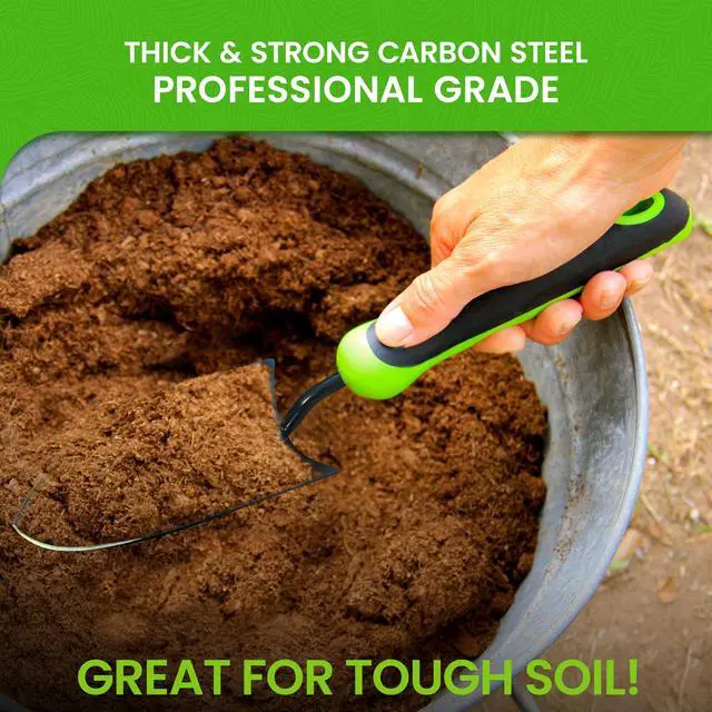 Alt view image 2 of 7 - Garden Guru Heavy Duty Garden Trowel Hand Shovel for Gardening Strong Carbon Steel Hand Trowel with Ergonomic Non-Slip Handle Perfect for Digging, Planting, Transplanting, and Cutting Roots