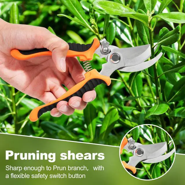 Alt view image 7 of 7 - Garden Tool Set, 4Pcs Aluminum Heavy Duty Gardening Tool Set, Include Shovel, Transplant Trowel, Hand Cultivator and Shear with Rubberiz NonSlip Ergonomic Handle, Gardening Kit for Women Men