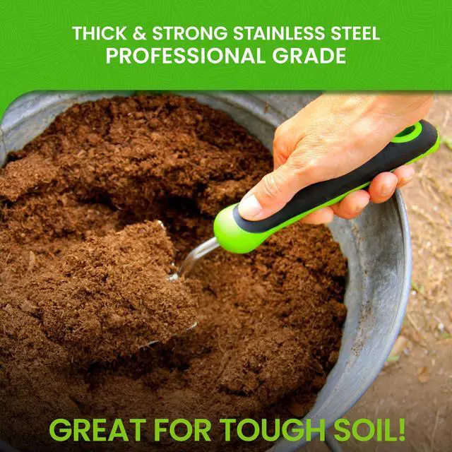 Alt view image 2 of 6 - Garden Guru Heavy Duty Garden Trowel Hand Shovel for Gardening - Strong Stainless Steel - Rust Resistant - Ergonomic Grip - Perfect Trowel Garden Tool for Soil Digging Planting Transplanting Weeding