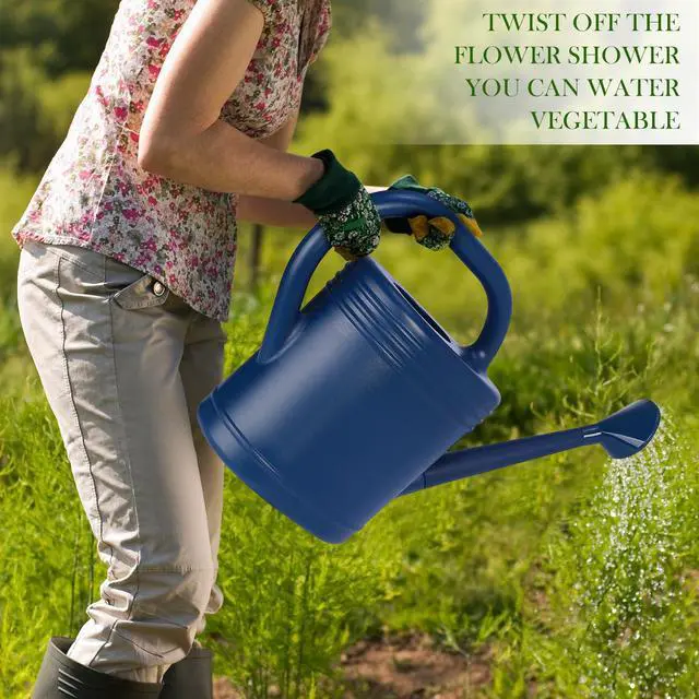 Alt view image 3 of 6 - 2 Gallon Watering Can for Indoor Plants, Garden Watering Cans for Outdoor Plant House Flower, Modern Plant Watering Can Large Long Spout with Sprinkler Head