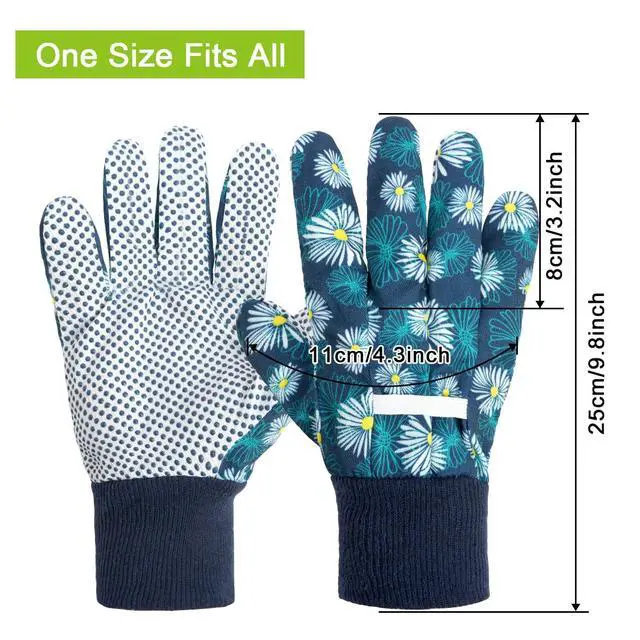 Alt view image 2 of 7 - Floral Gardening Gloves for Women/Ladies, 2 Pairs, Universal Size | Non-Slip Grip Garden Work Gloves, Comfortable Thorn Proof Garden Gloves for Farm, Yard, Pruning, Outdoor Multi-Purpose