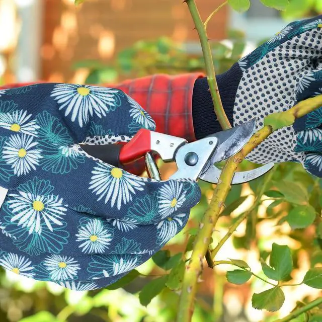 Alt view image 7 of 7 - Floral Gardening Gloves for Women/Ladies, 2 Pairs, Universal Size | Non-Slip Grip Garden Work Gloves, Comfortable Thorn Proof Garden Gloves for Farm, Yard, Pruning, Outdoor Multi-Purpose