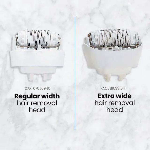 Alt view image 6 of 6 - Replacement Epilator Head 81533164 Compatible with Braun Silk-épil 7, Silk-épil 9 and Xpressive | Extra Wide Epilation Head, White