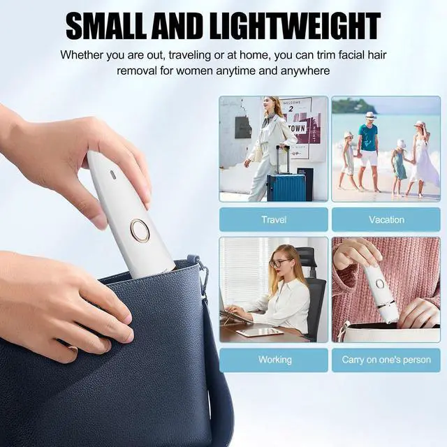 Alt view image 7 of 7 - Hair Removal Epilators Facial Bikini Trimmer for Women, Painless Waterproof Electric Foil Shaver Razors for Facial Leg Body Armpit, IPX7 Waterproof & Easy Cleaning