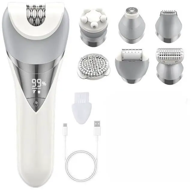 Main image of Epilator for Women, 7 in 1 Hair Removal Epilator, Electric Shaver for Women, Facial Brush, Face Massage and Body Exfoliator, IPX6 Waterproof Lady Razor for Whole body.