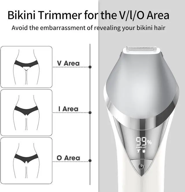 Alt view image 4 of 7 - Epilator for Women, 7 in 1 Hair Removal Epilator, Electric Shaver for Women, Facial Brush, Face Massage and Body Exfoliator, IPX6 Waterproof Lady Razor for Whole body.