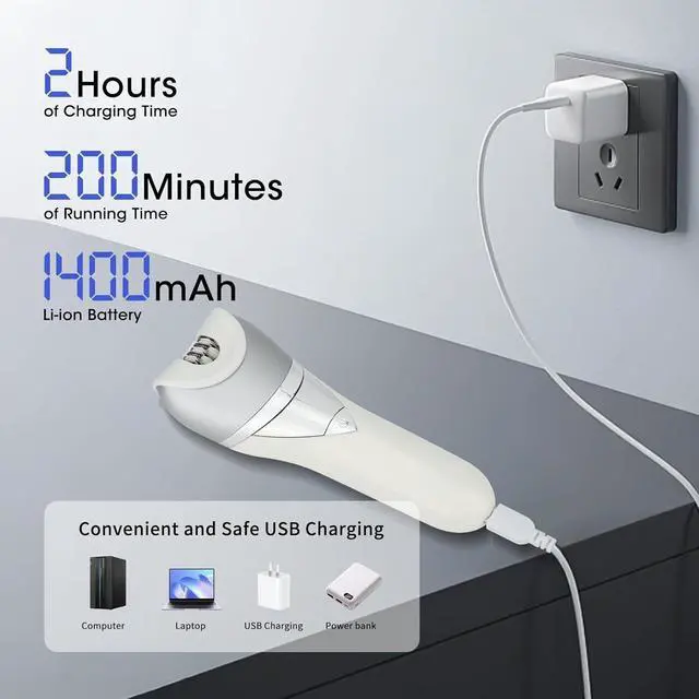 Alt view image 7 of 7 - Epilator for Women, 7 in 1 Hair Removal Epilator, Electric Shaver for Women, Facial Brush, Face Massage and Body Exfoliator, IPX6 Waterproof Lady Razor for Whole body.