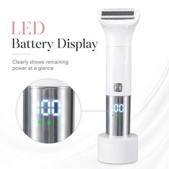 Alt view image 3 of 7 - 6-in-1 Epilator for Women Rechargeable Cordless Bikini Trimmer and Body Hair Removal Device for Legs, Arms, Underarms, Face and Sensitive Areas