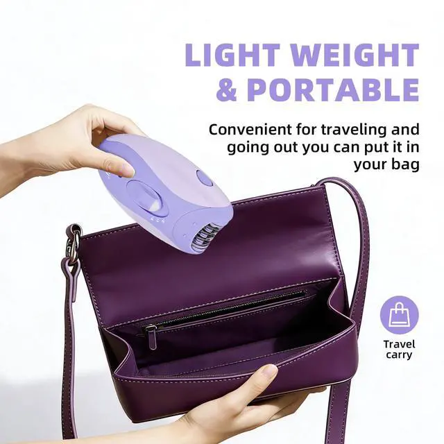 Alt view image 7 of 7 - 4-in-1 Women's Epilator Hair Remover for Face Legs Arms km-6037 | Women's Shaver & Hair Remover for Face, Legs, Arms, Body, Bikini; 2 Speeds, USB Charging, 90 min